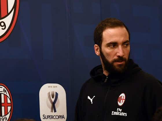 Article image:Gonzalo Higuaín left out of Milan squad as Chelsea move nears