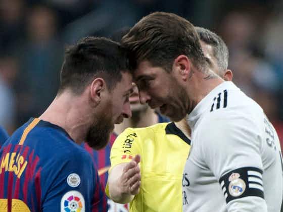 Article image:🎥 Lionel Messi left bloodied after Sergio Ramos arm to the face