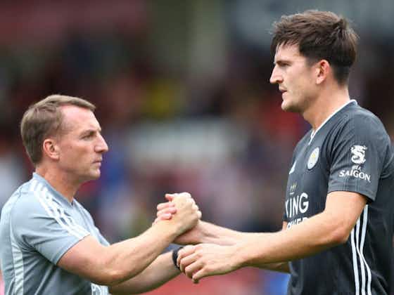 Article image:Brendan Rodgers confirms United agreement for Harry Maguire sale