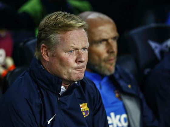 Article image:Koeman reads statement at Barcelona press conference