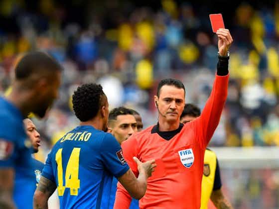 Article image:😱 VAR stops Alisson being sent off TWICE in fiery Ecuador vs Brazil clash