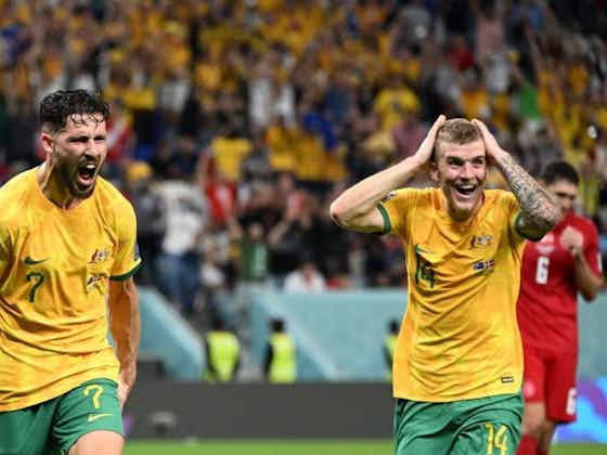 Article image:🎥 Australia fans wildly celebrate Leckie's winner at 4am 🇦🇺