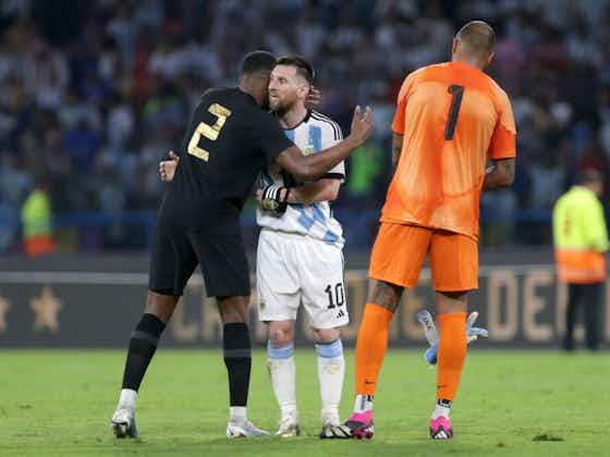 Article image:🎥 'Dream come true' - Curaçao goalkeeper reacts to getting Messi's shirt