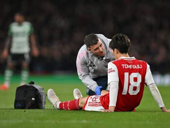 Article image:Arsenal lose Tomiyasu for rest of season after surgery