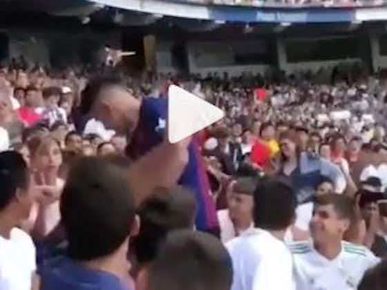 Artikelbild:🎥 Dieser Barça-Fan zieht den Zorn des Bernabéu auf sich