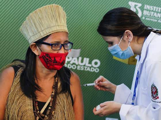 Imagem do artigo:Primeiro time indígena do Brasil recebe vacina para Covid-19