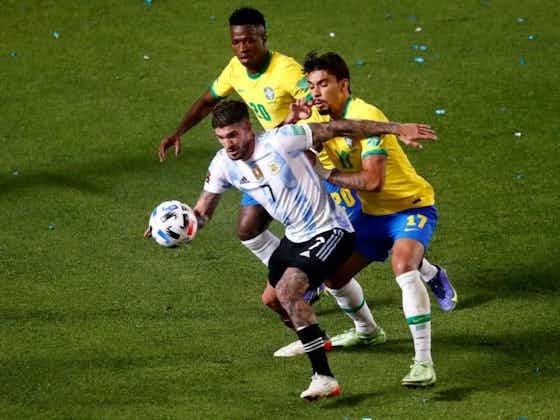 Imagem do artigo:Em clássico com agressão, Argentina empata com o Brasil e está na Copa