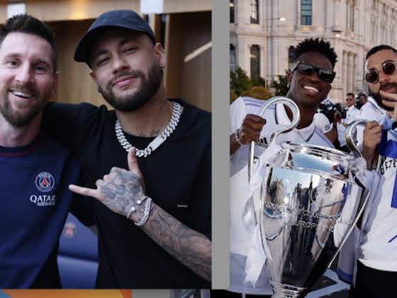 Imagem do artigo:Neymar e Vini JR se despedem dos 'parças' Messi e Benzema; veja