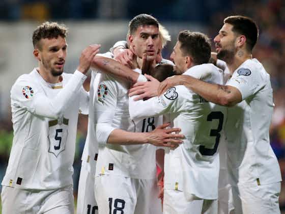 Immagine dell'articolo:📸 Vlahović la vince da solo, doppietta in 45' contro il Montenegro 🎯