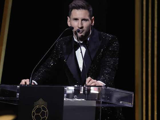 Artikelbild:Lionel Messi spricht beim Ballon d’Or von Rücktritt