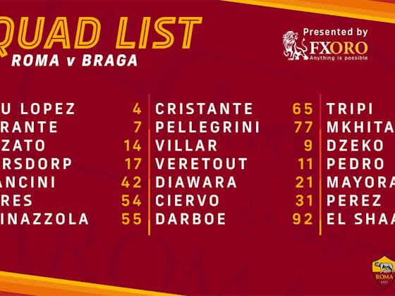 Image de l'article :AS Roma/ SC Braga : Kumbulla, Ibanez et  Smalling OUT – Cristante & Veretout IN