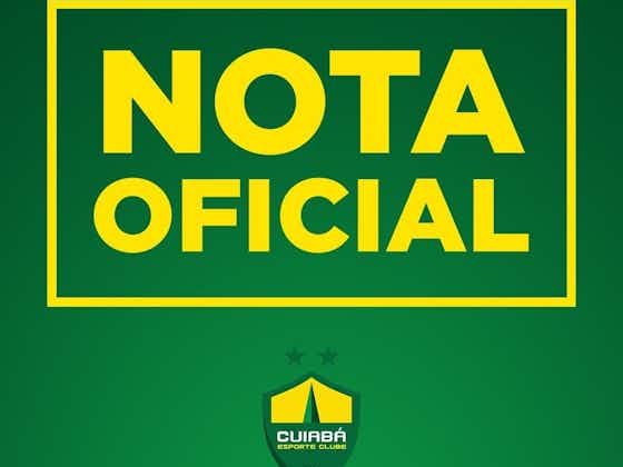 Imagem do artigo:Cuiabá publica nota oficial inconformado com a arbitragem do jogo contra o São Paulo