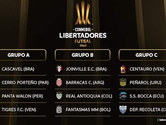 Imagen del artículo:Definidos grupos y rivales para Centauros y Tigres en la Libertadores Futsal en El Poliedro