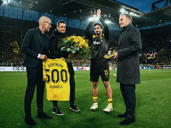 Artikelbild:Mats Hummels für 500 BVB-Spiele geehrt