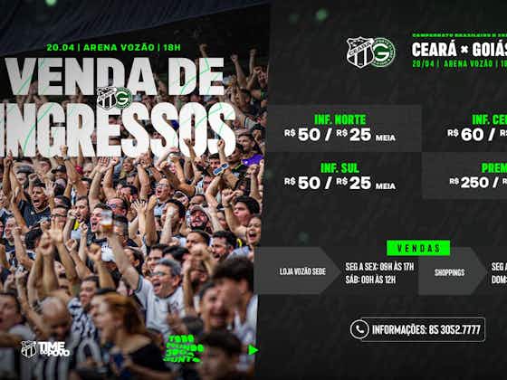 Imagem do artigo:Ingressos para a partida de estreia do Vozão no Campeonato Brasileiro estarão disponíveis à venda a partir desta terça-feira