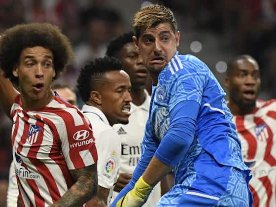 Imagen del artículo:Una desafortunada jugada impide a Courtois su primera meta imbatida ante el Atlético de Madrid