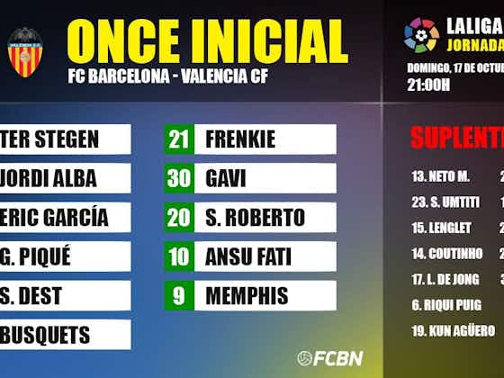 Imagen del artículo:Alineaciones del FC Barcelona-Valencia de LaLiga 2021-22