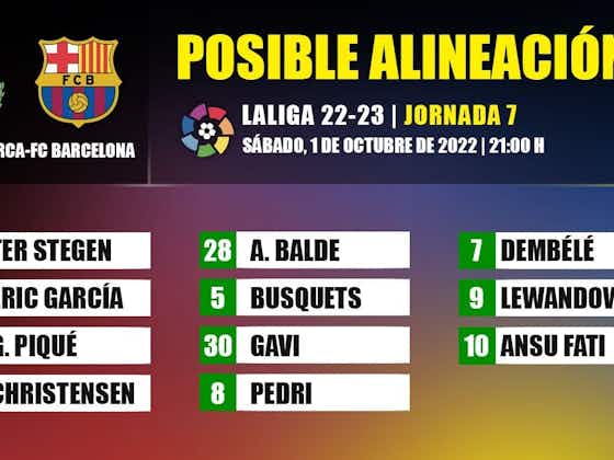 Imagen del artículo:Las posibles alineaciones del RCD Mallorca-FC Barcelona de LaLiga