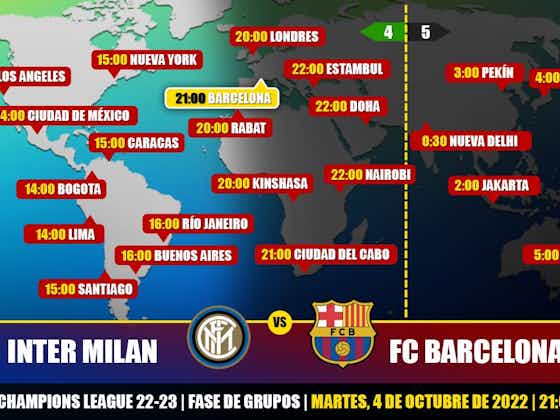 Imagen del artículo:Inter vs FC Barcelona en TV: Cuándo y dónde ver el partido de Champions League