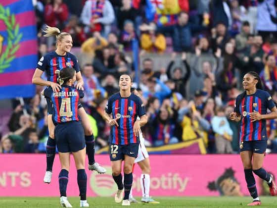 Article image:El Barça Femení golea a la Roma y avanza a semifinales de la Women's Champions League (5-1)