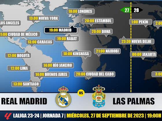 Imagen del artículo:Real Madrid vs UD Las Palmas en Televisión: Cuándo y dónde ver el partido de LaLiga