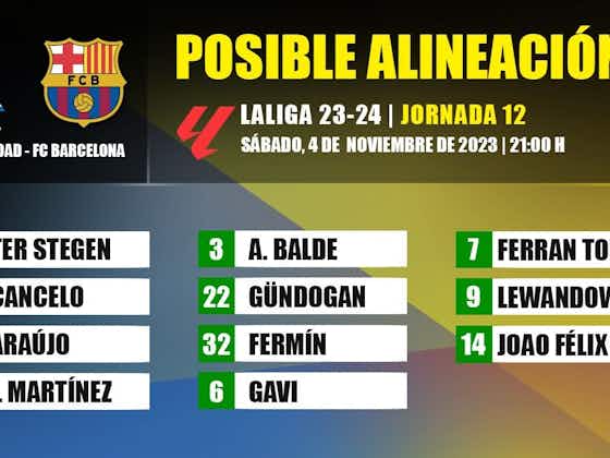 Imagen del artículo:Real Sociedad-FC Barcelona: Las posibles alineaciones de la jornada 12 de LaLiga