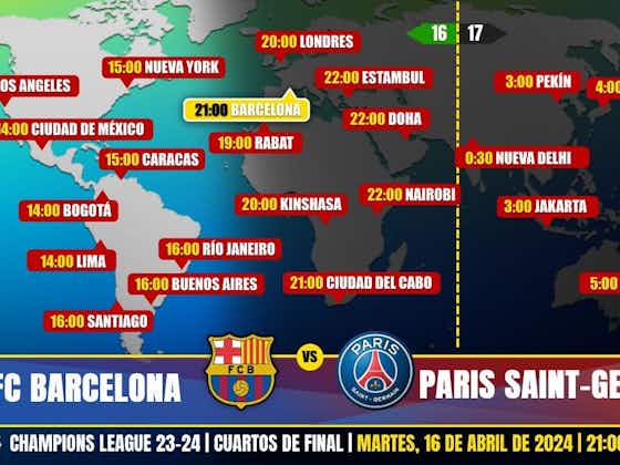Imagen del artículo:FC Barcelona vs Paris Saint-Germain en Televisión: Cuándo y dónde ver el partido de Champions League