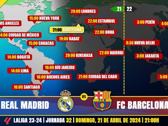 Image de l'article :Real Madrid vs FC Barcelona en Televisión: Cuándo y dónde ver el partido de LaLiga EA Sports