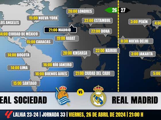 Imagen del artículo:Real Sociedad vs Real Madrid en Televisión: Cuándo y dónde ver el partido de LaLiga EA Sports