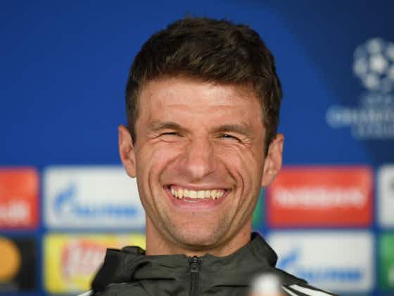 Artikelbild:Thomas Müller sorgt für Lacher auf Kosten von Gareth Bale