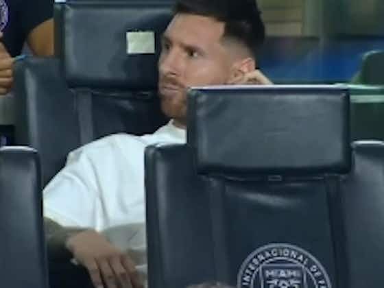 Imagen del artículo:Messi reacciona al desafortunado rebote de Busquets en el gol de Monterrey (VIDEO)