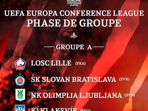 Imagen del artículo:El Lille se enfrentará al Slovan Bratislava, Olimpija Ljubljana y el Klaksvik por la Conference League