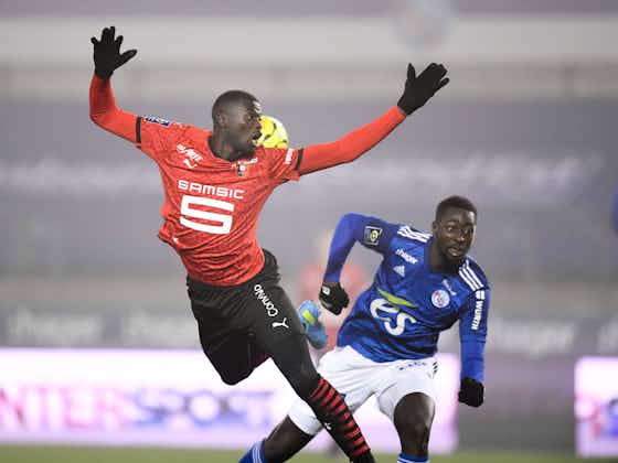 Article image:Strasbourg striker Habib Diallo interesting Bordeaux