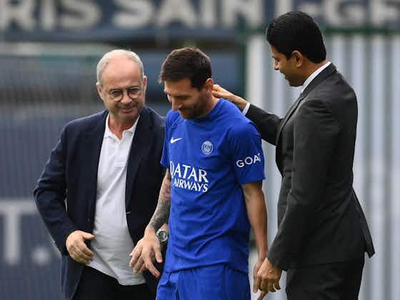 Article image:PSG president Nasser Al-Khelaifi on Lionel Messi: “He is very happy at PSG.”