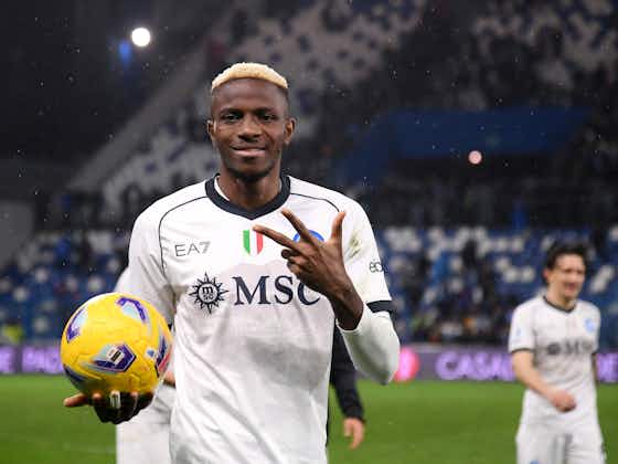 Article image:Victor Osimhen makes Napoli history in hat-trick against Sassuolo