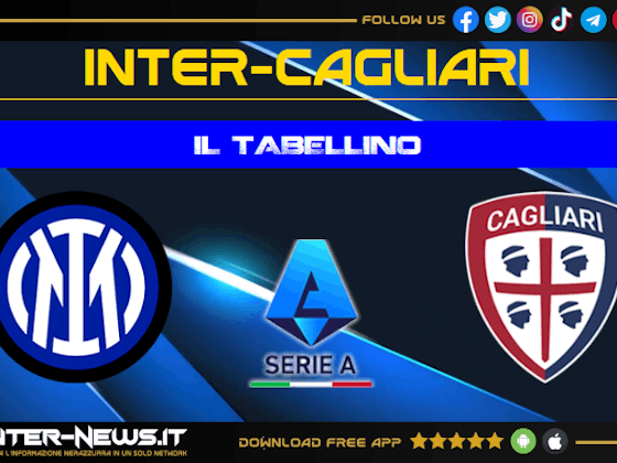 Immagine dell'articolo:Inter-Cagliari 2-2, il tabellino della partita della 32ª giornata di Serie A