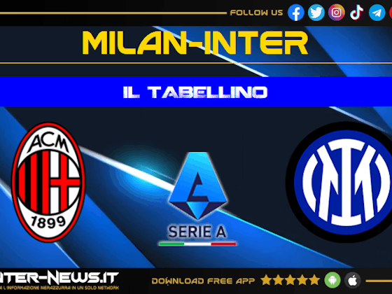 Immagine dell'articolo:Milan-Inter 1-2, il tabellino della partita della 33ª giornata di Serie A