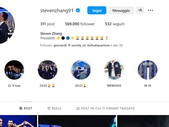 Article image:Zhang, i tifosi dell’Inter l’hanno notato! È spuntato sul suo profilo 