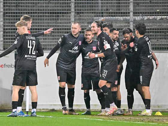 Artikelbild:2:1 bei Freiburg II: Hallescher FC verlässt die Abstiegsplätze