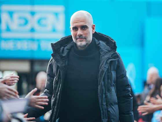 Article image:Guardiola delighted to remain in hunt for three trophies