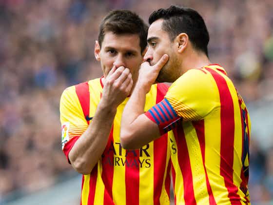 Imagen del artículo:En su presentación en Barcelona, Xavi contó la verdad de su charla con Messi