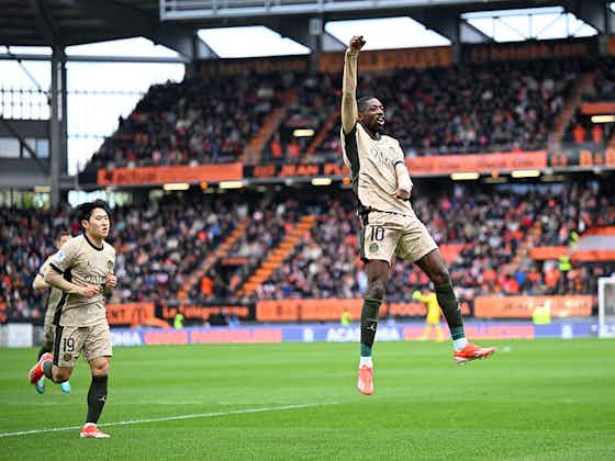Article image:Lorient/PSG – Dembélé évoque la victoire, ses buts et le titre