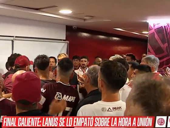 Imagen del artículo:Los jugadores de Unión y Lanús discutieron en la zona de vestuarios tras el final del partido