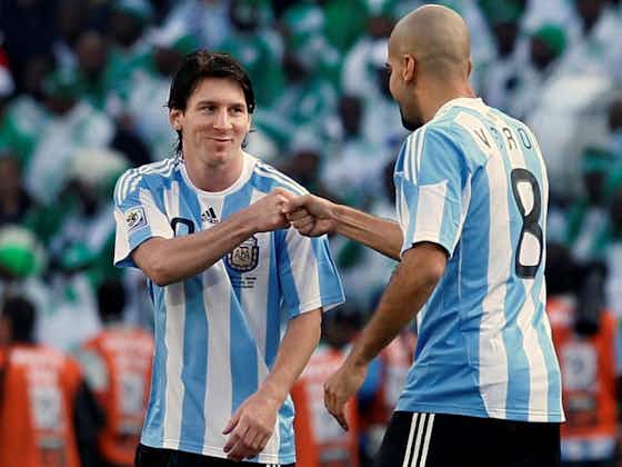 Image de l'article :Verón contó como fue la primera arenga de Messi como capitán de la Selección en el Mundial de Sudáfrica