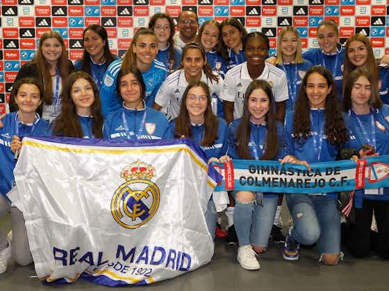 Imagen del artículo:Jugadoras de las escuelas de La Gavia y de la Gimnástica de Colmenajero presenciaron el Real Madrid-Levante Las Planas