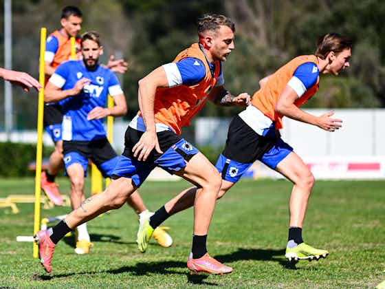 Article image:Samp back in training in two groups
