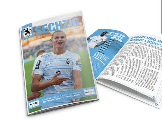 Artikelbild:SECHZIG - Das Löwenmagazin gegen Hallescher FC als Druckausgabe.