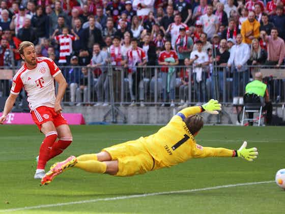 Article image:Harry Kane se afila antes de jugar contra Real Madrid y anotó su gol 41 con Bayern Múnich