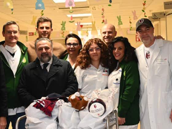 Immagine dell'articolo:Thiago Motta, visita al Rizzoli e doni pasquali per i piccoli pazienti