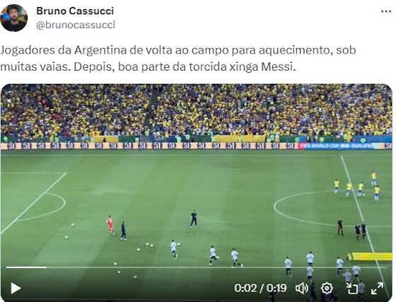 Imagem do artigo:🔴 AO VIVO: Intervalo de Brasil x Argentina marcado por brigas e atraso